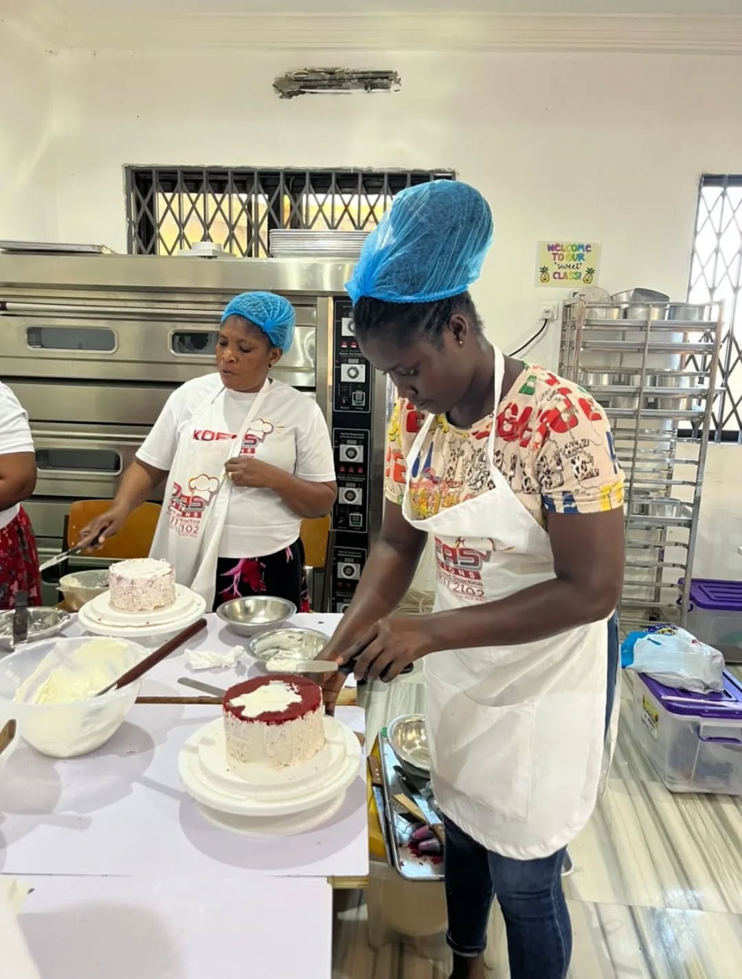 Kofas students preparing food during training